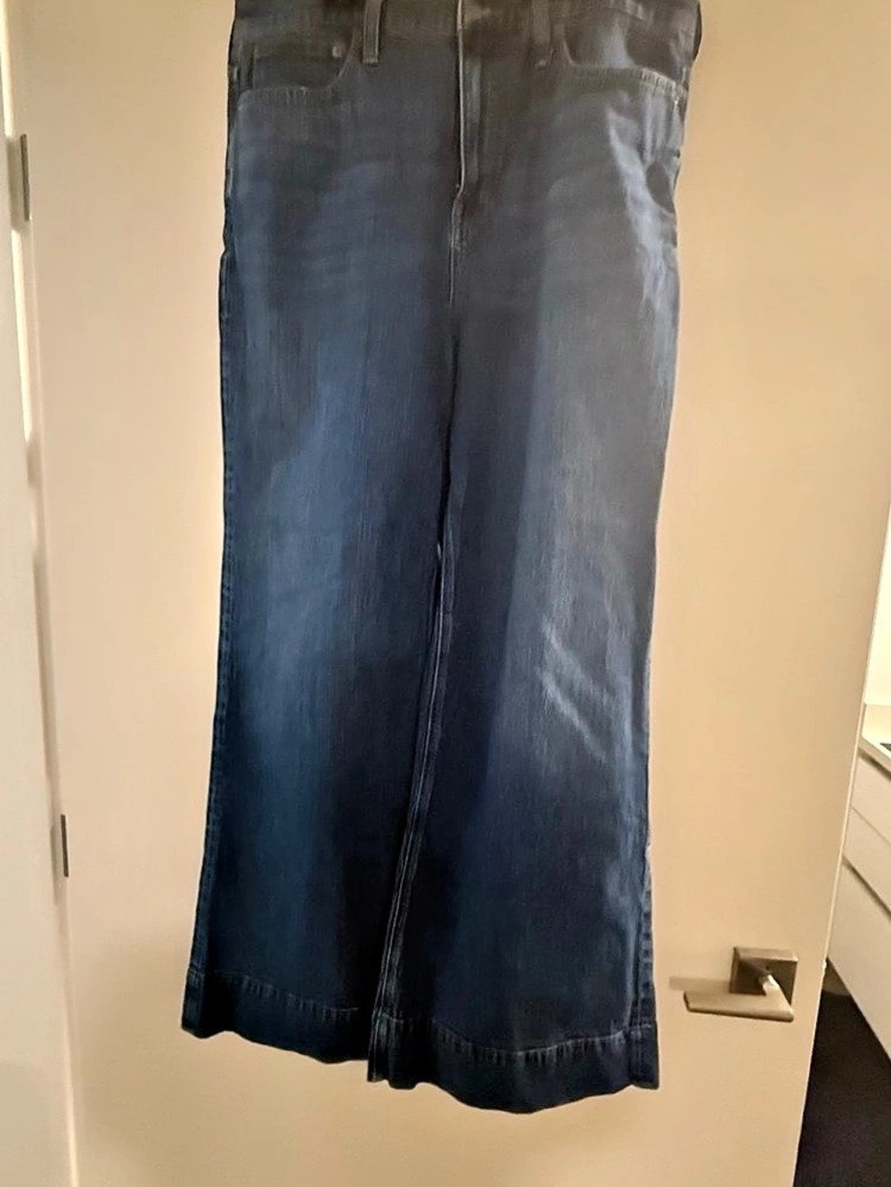 J.Crew High-Rise Wide-Leg Trouser Jean Blue Waist 31